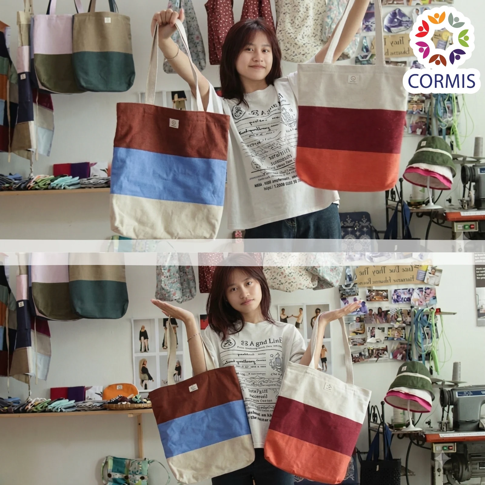 Ảnh 3 – Túi tote chắp vải